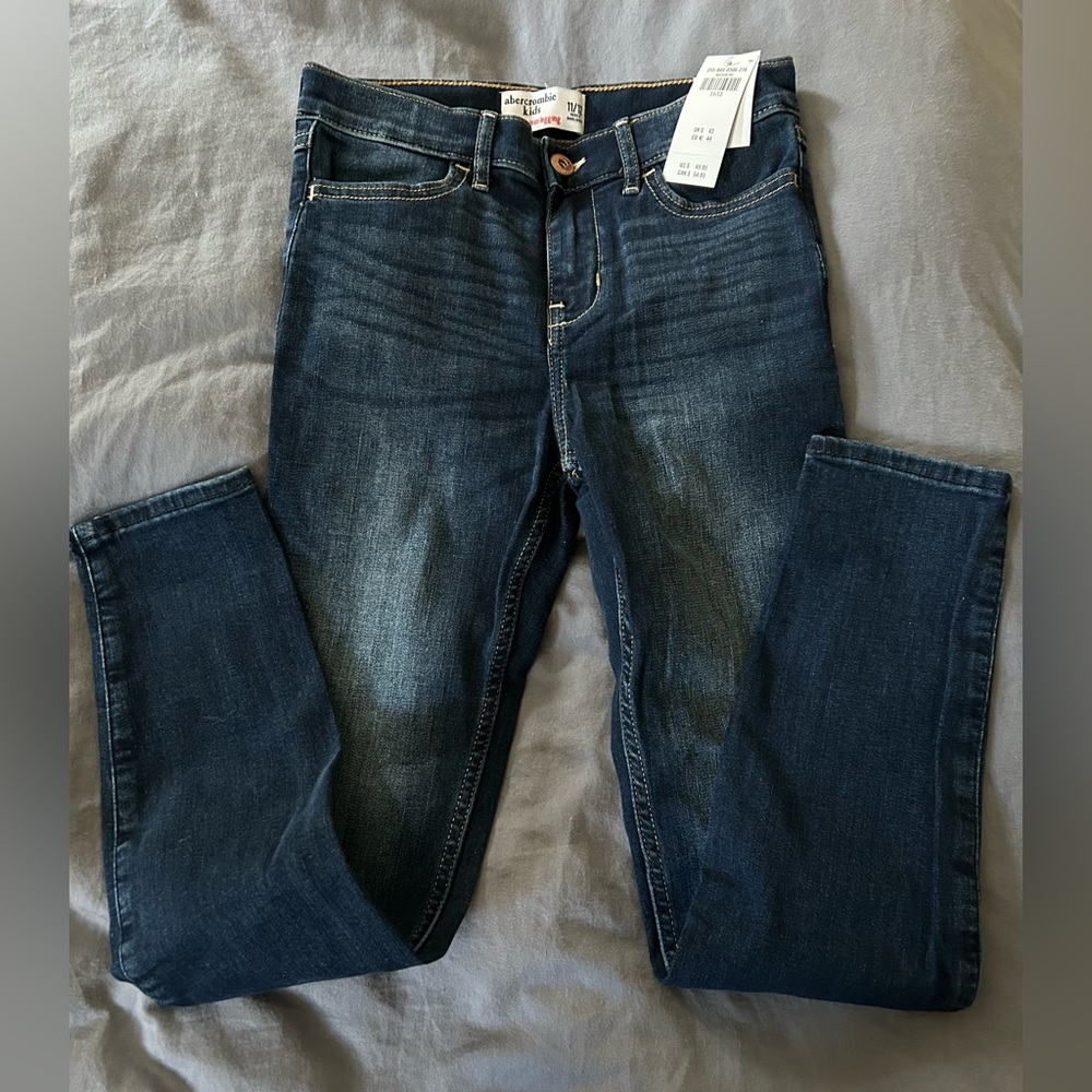 Abercrombie Kids high rise Jean leggings Denim Jeans NWT